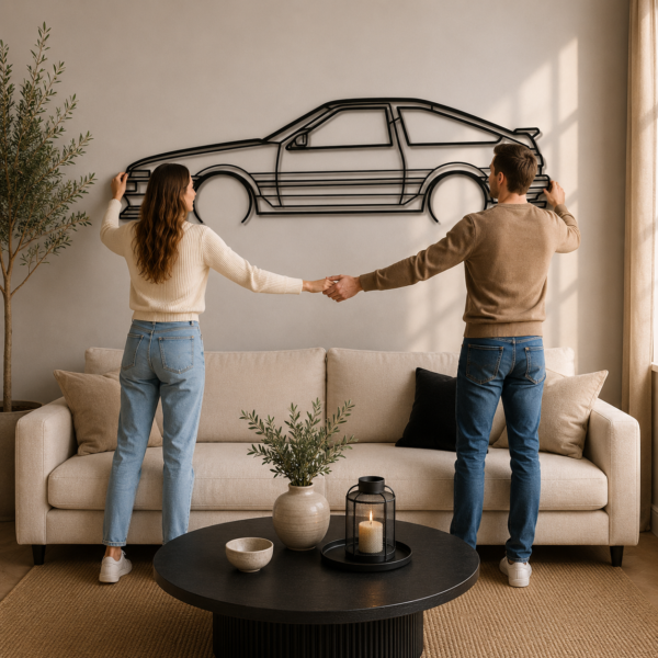 AE86 Detailed Silhouette Metal Wall Art