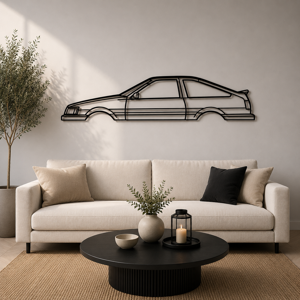 AE86 Levin Classic Silhouette Metal Wall Art