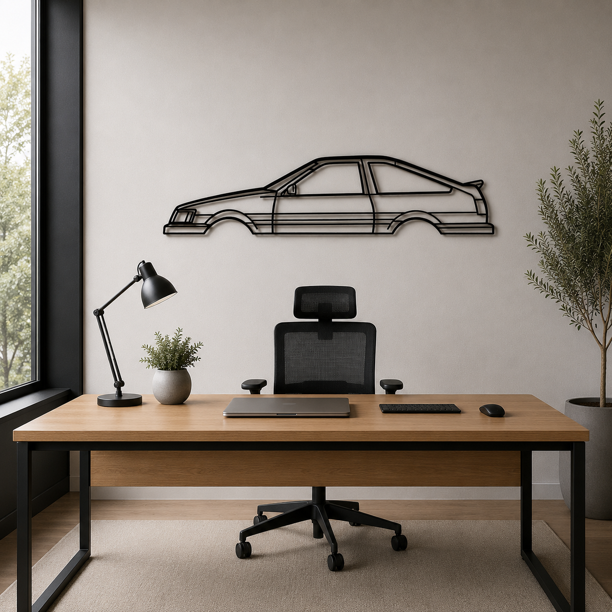 AE86 Levin Classic Silhouette Metal Wall Art
