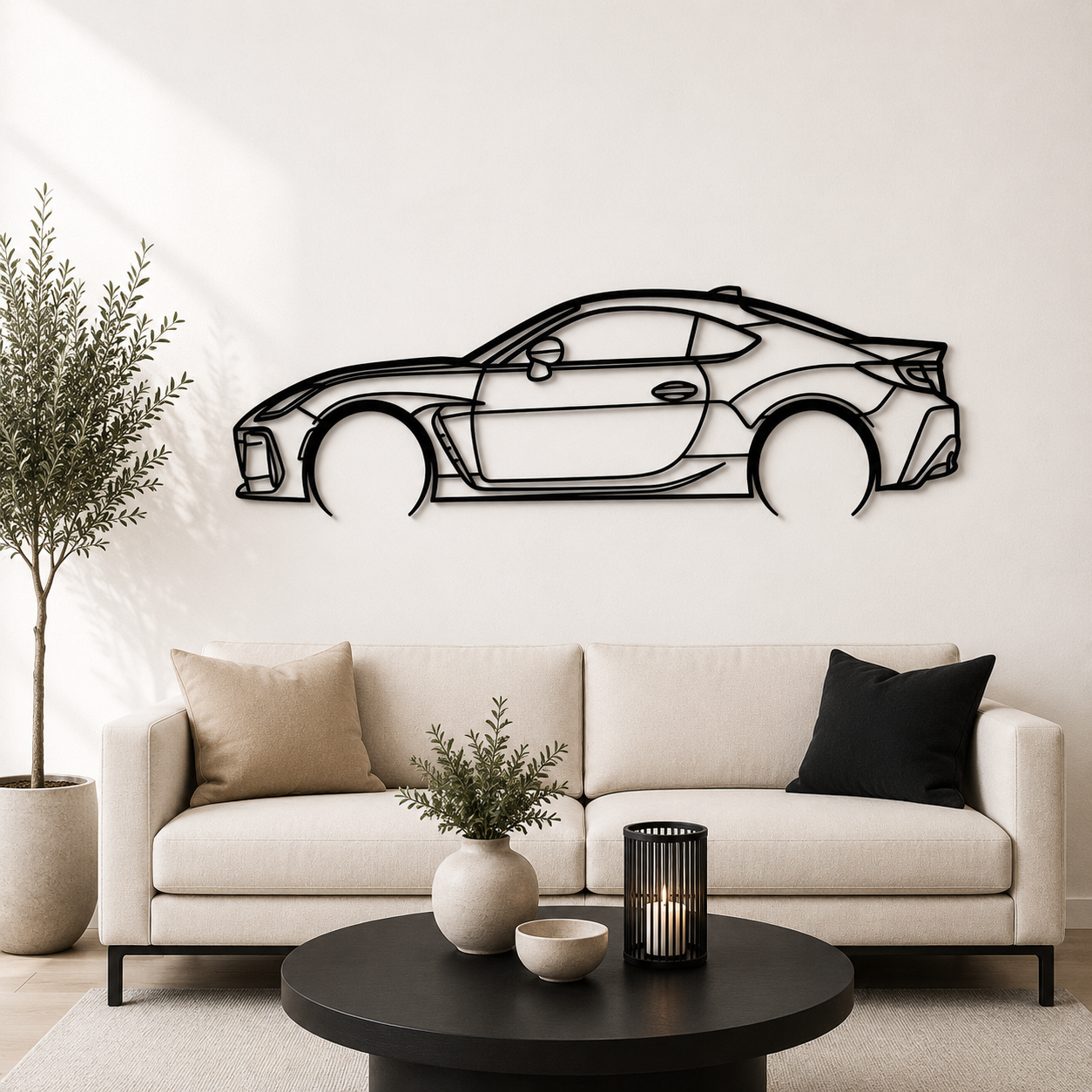 BRZ 2023 Detailed Silhouette Metal Wall Art