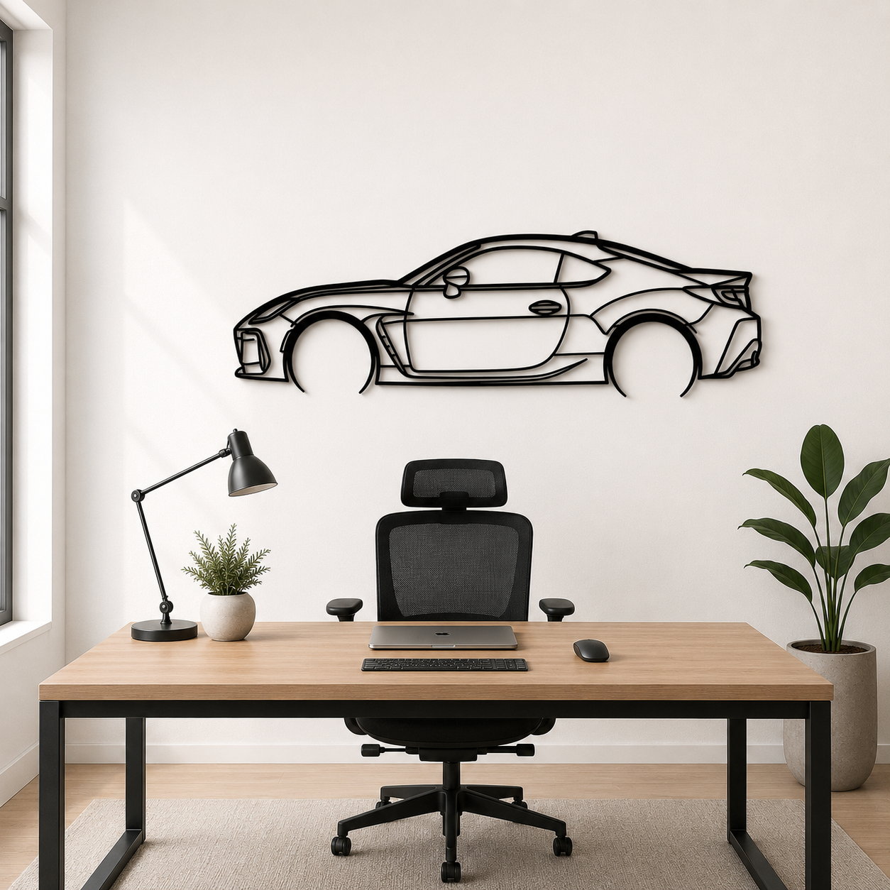 BRZ 2023 Detailed Silhouette Metal Wall Art