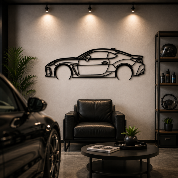 BRZ 2023 Detailed Silhouette Metal Wall Art