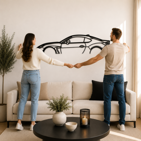 BRZ 2023 Detailed Silhouette Metal Wall Art