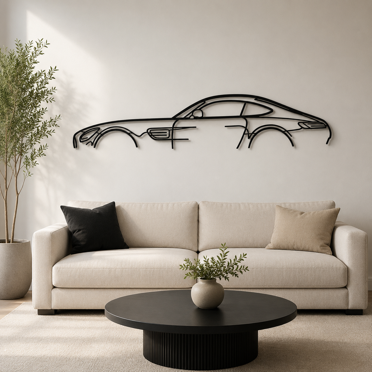 AMG GT 2018 Classic Silhouette Metal Wall Art