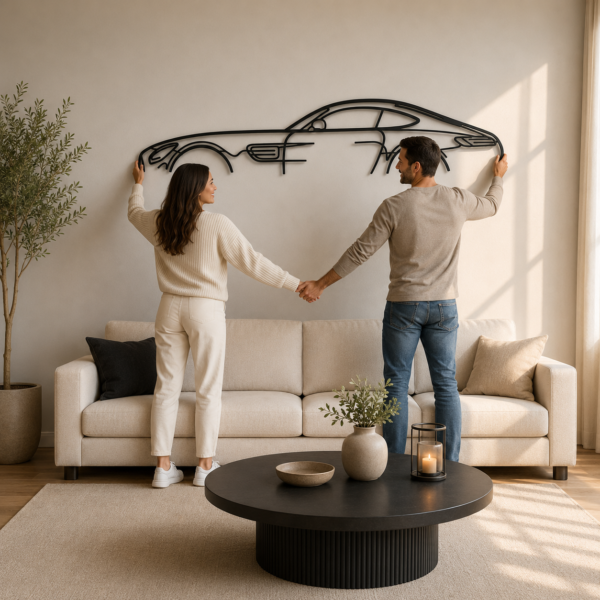 AMG GT Classic Metal Silhouette Wall Art