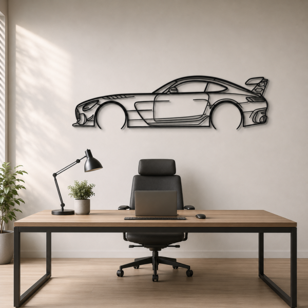 AMG GT black series Detailed Silhouette Metal Wall Art