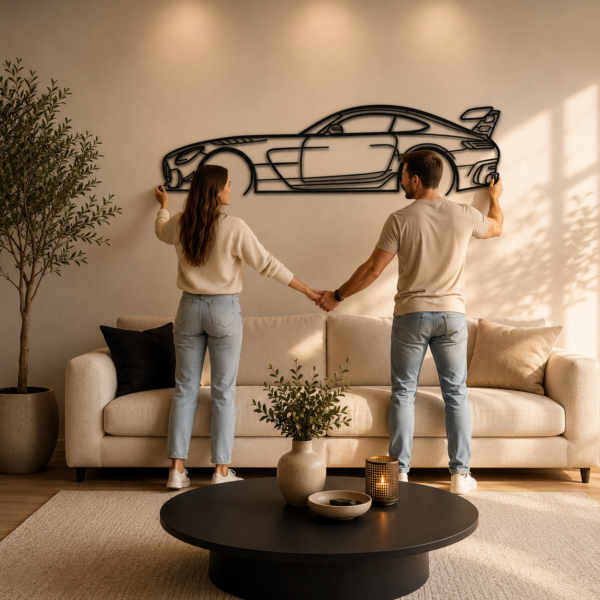 AMG GT black series Detailed Silhouette Metal Wall Art