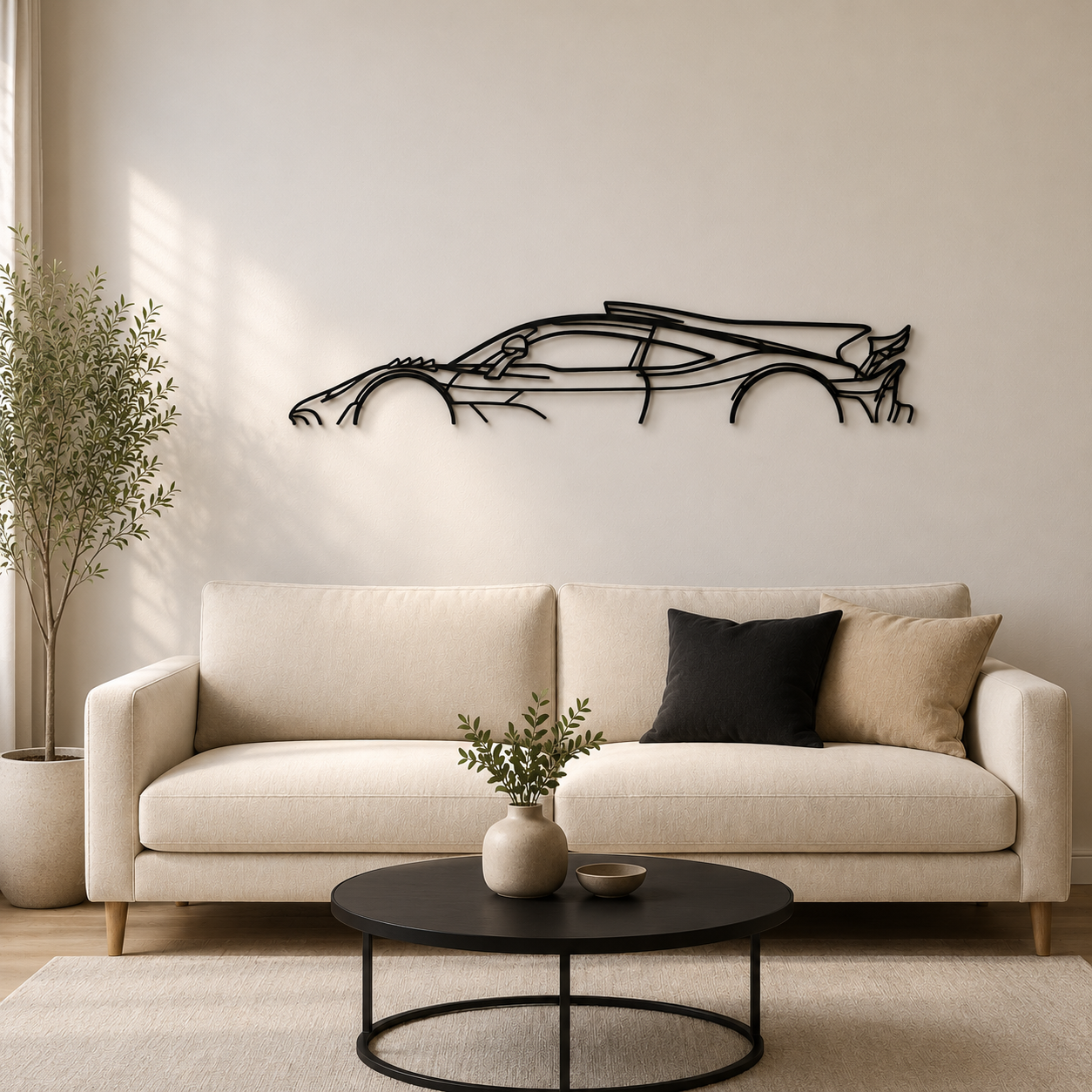 AMG One Classic Silhouette Metal Wall Art