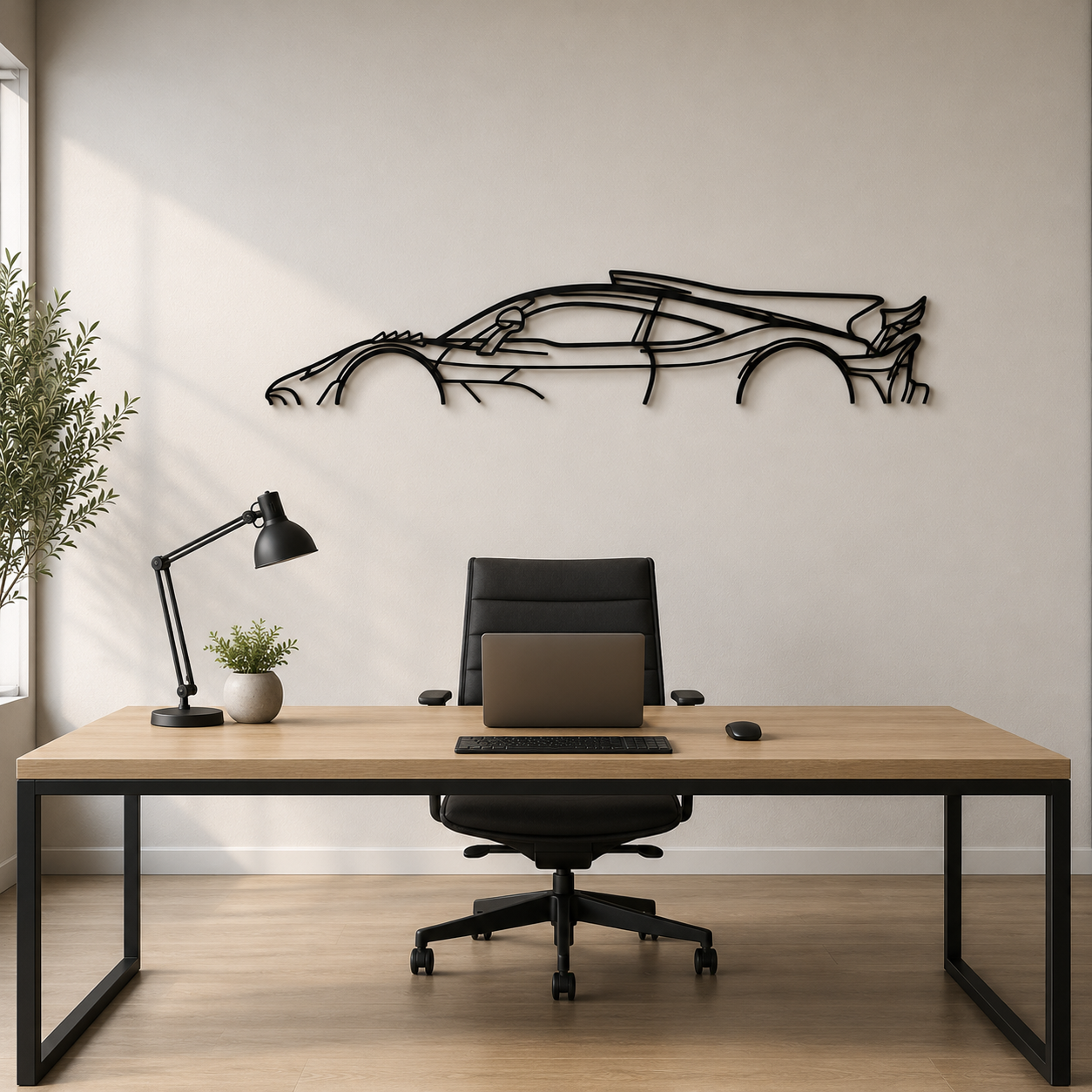 AMG One Classic Silhouette Metal Wall Art