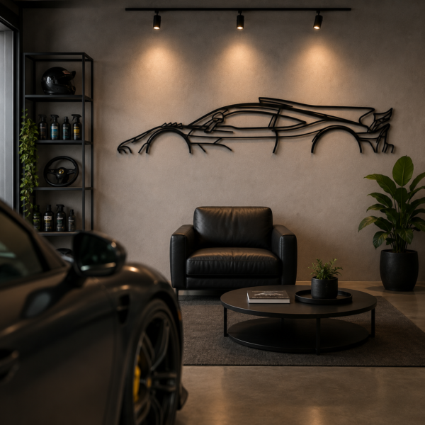 AMG One Classic Silhouette Metal Wall Art