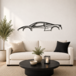 458 Italia Classic Silhouette Metal Wall Art