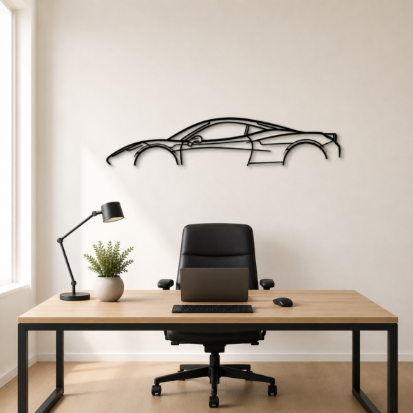 458 Italia Classic Silhouette Metal Wall Art