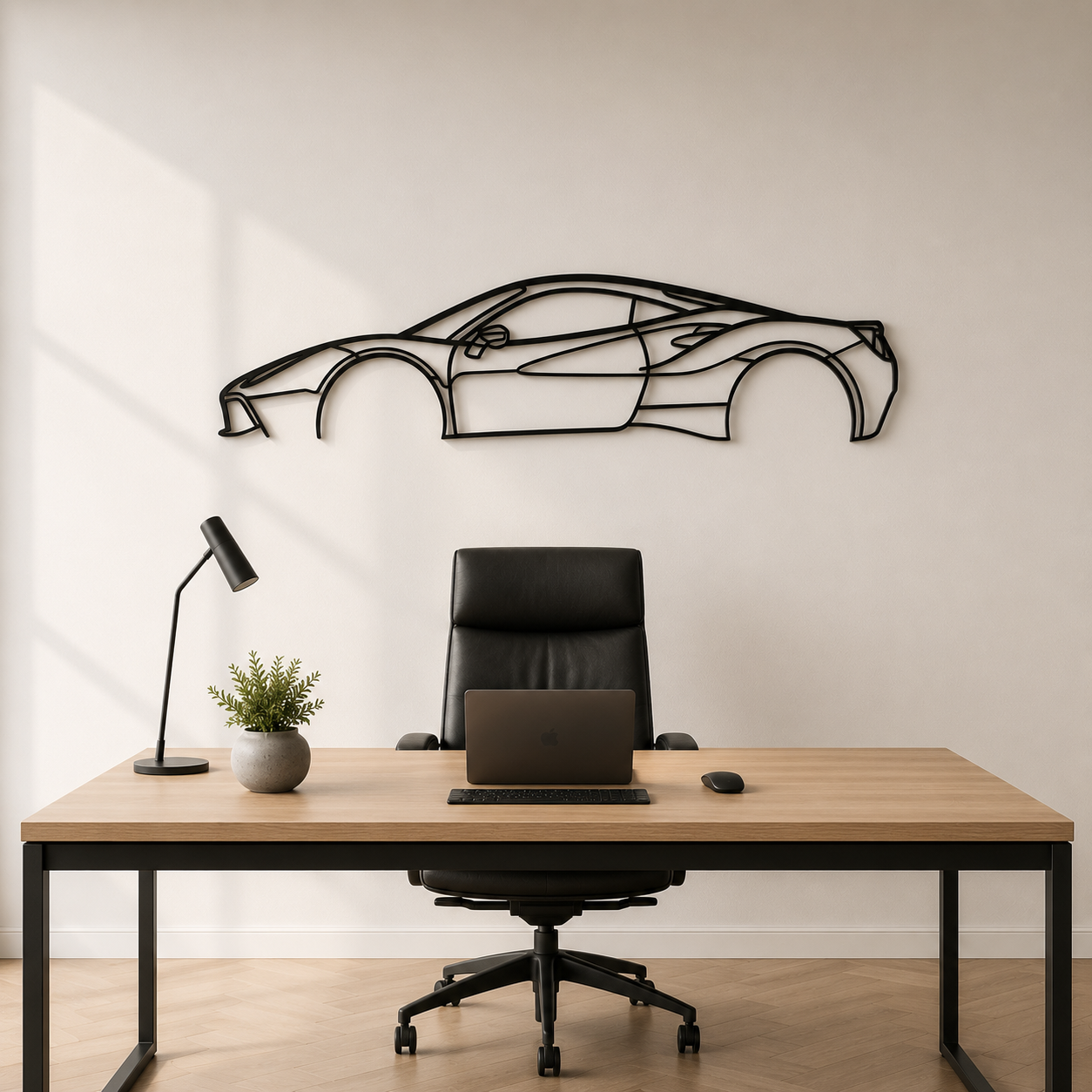 488 GTB 2017 Classic Silhouette Metal Wall Art