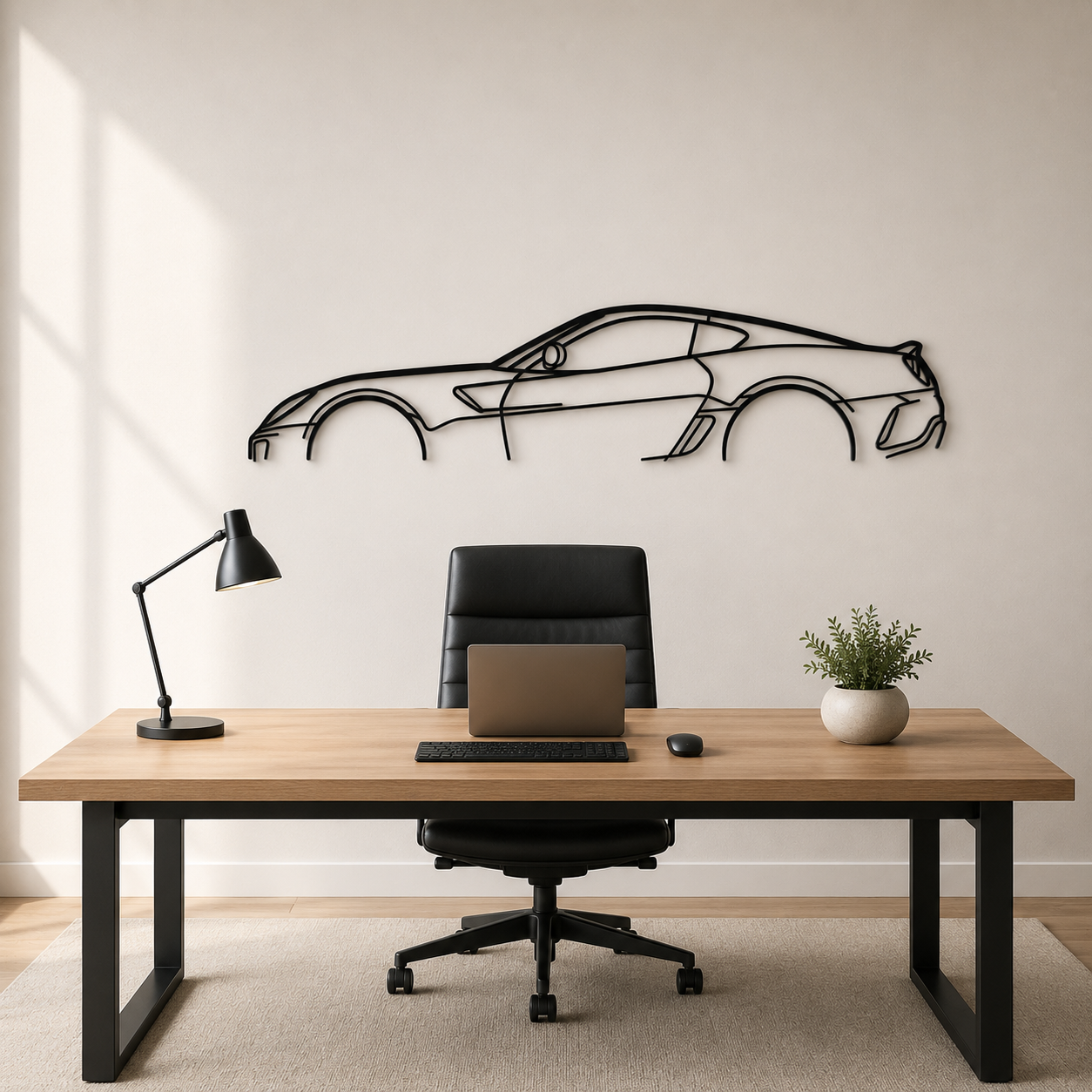 599 GTO Classic Silhouette Metal Wall Art