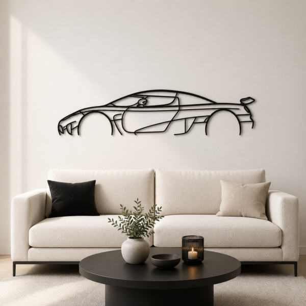 Agera R Classic Silhouette Metal Wall Art