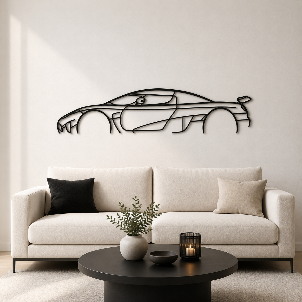 Agera R Classic Silhouette Metal Wall Art
