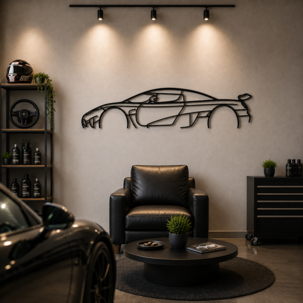 Agera R Classic Silhouette Metal Wall Art