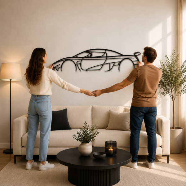 Agera R Classic Silhouette Metal Wall Art