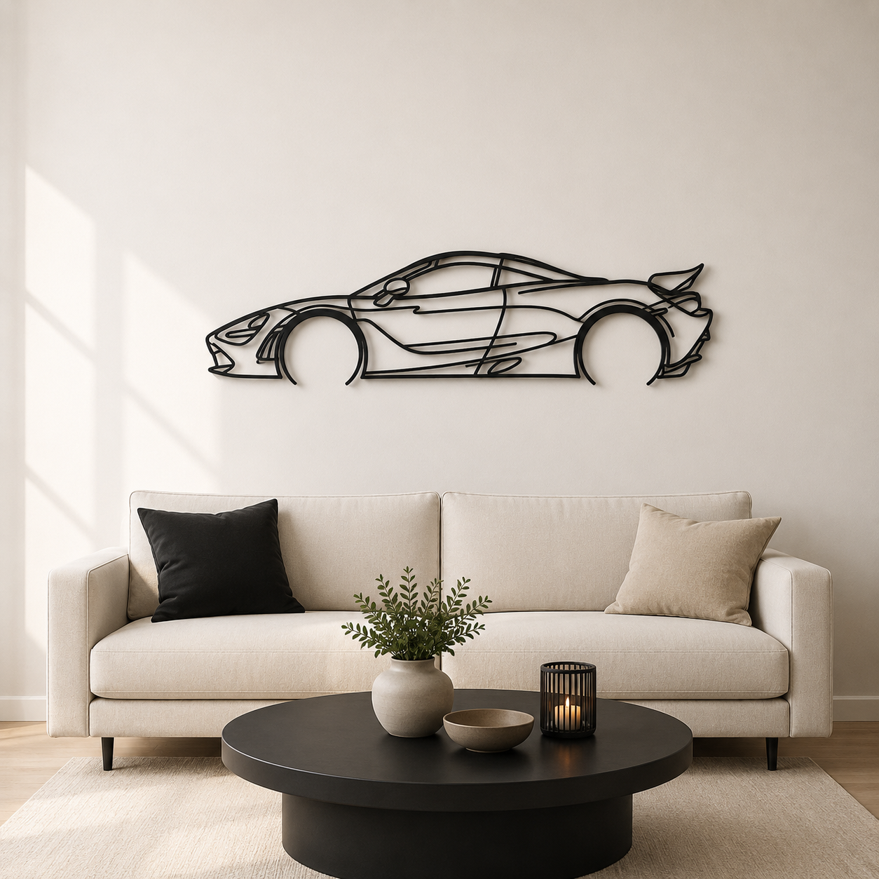 720s Detailed Silhouette Metal Wall Art