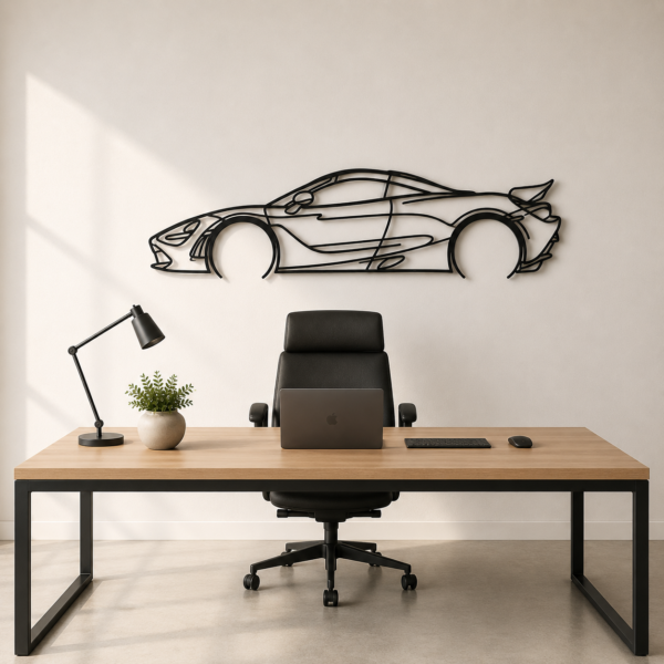 720s Detailed Silhouette Metal Wall Art