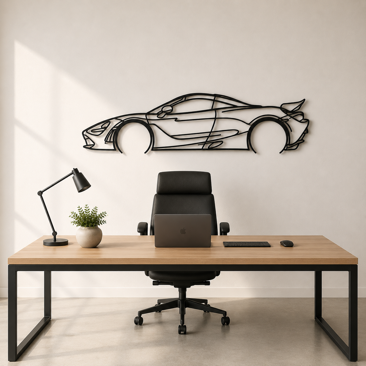 720s Detailed Silhouette Metal Wall Art