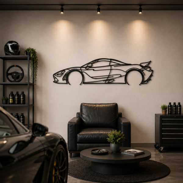 720s Detailed Silhouette Metal Wall Art