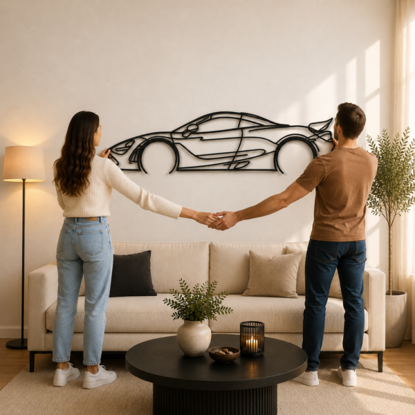 720s Detailed Silhouette Metal Wall Art