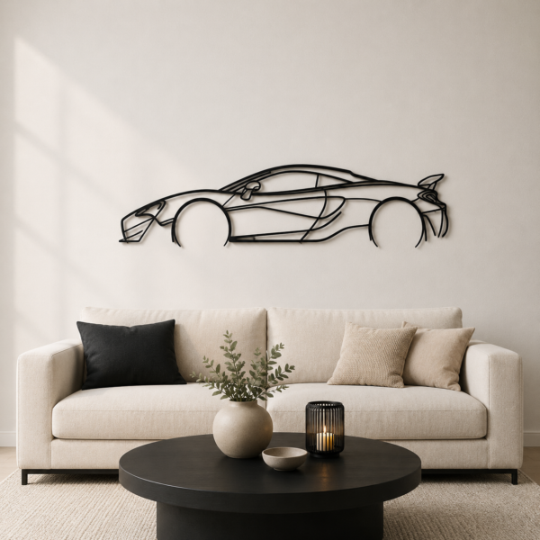 600LT Classic Metal Silhouette Wall Art