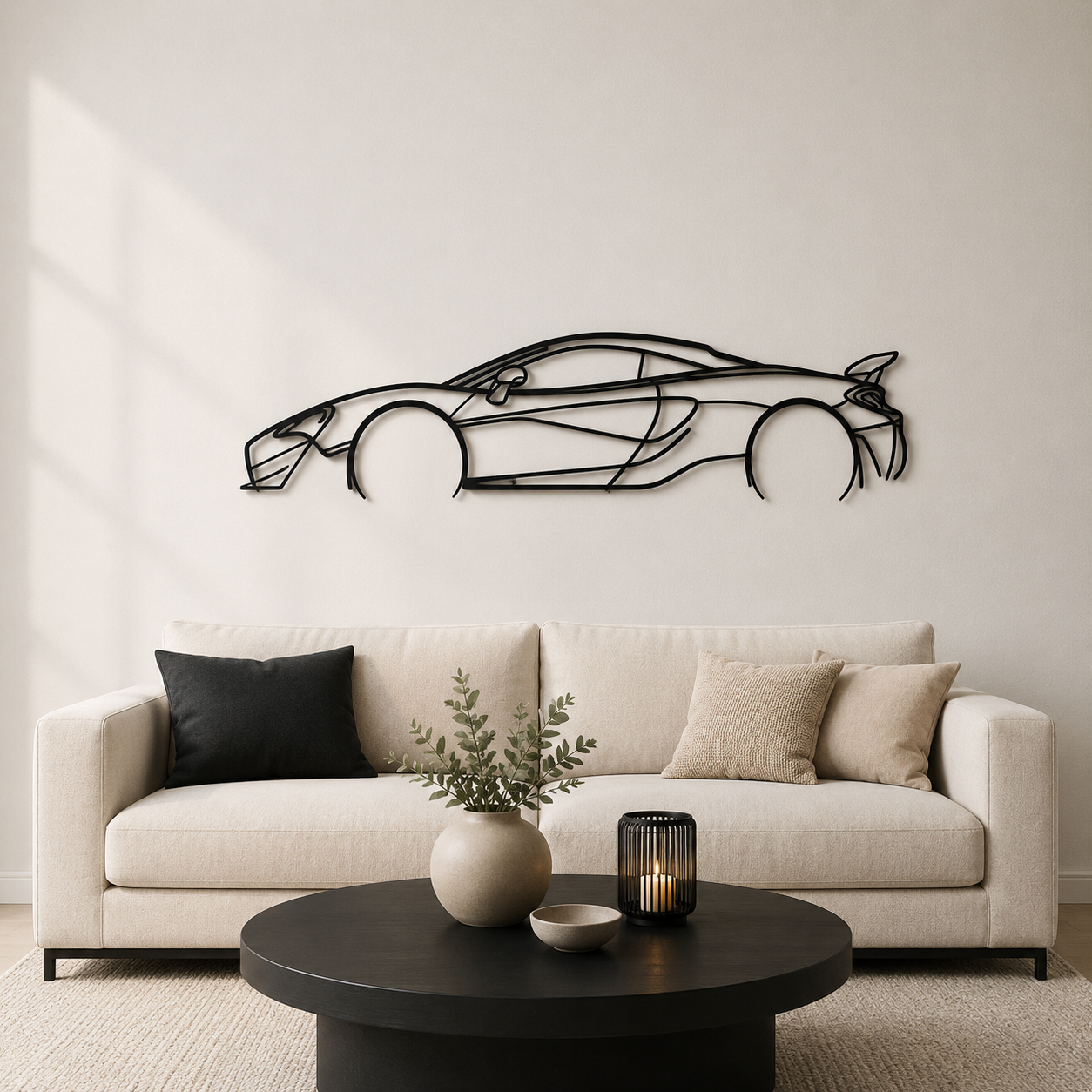 600LT Classic Metal Silhouette Wall Art