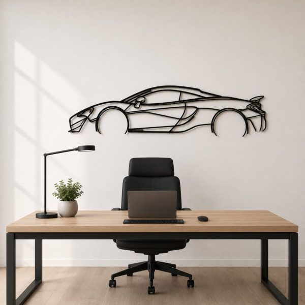 600LT Classic Metal Silhouette Wall Art