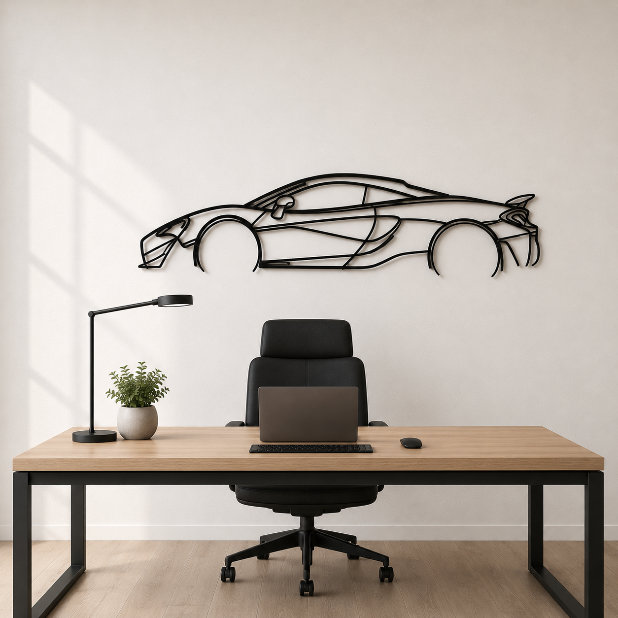 600LT Classic Metal Silhouette Wall Art