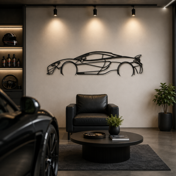 600LT Classic Metal Silhouette Wall Art