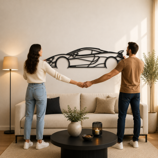 600LT Classic Metal Silhouette Wall Art